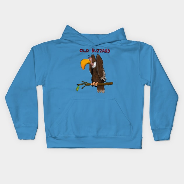 old buzzard Kids Hoodie by wolfmanjaq